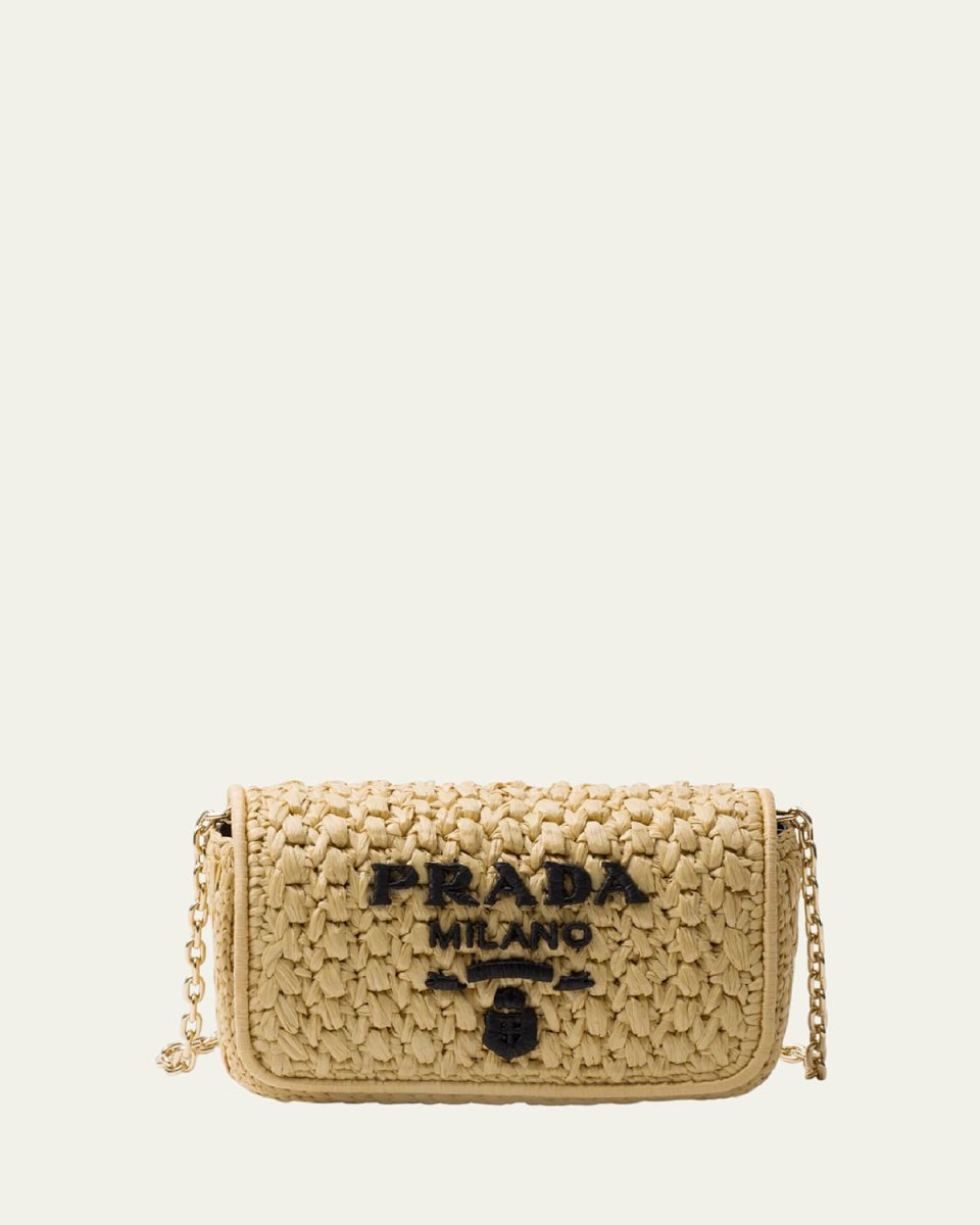 Logo Crochet Clutch Bag